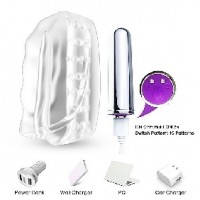  Male Masturbator Vibrating Rechargeable 10 Modes CLEAR
